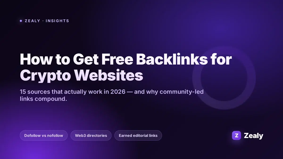 How to get free backlinks for crypto websites — 15 sources that actually work in 2026