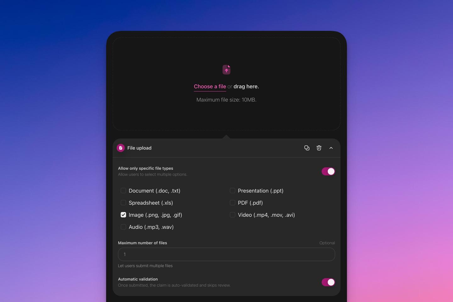 File upload